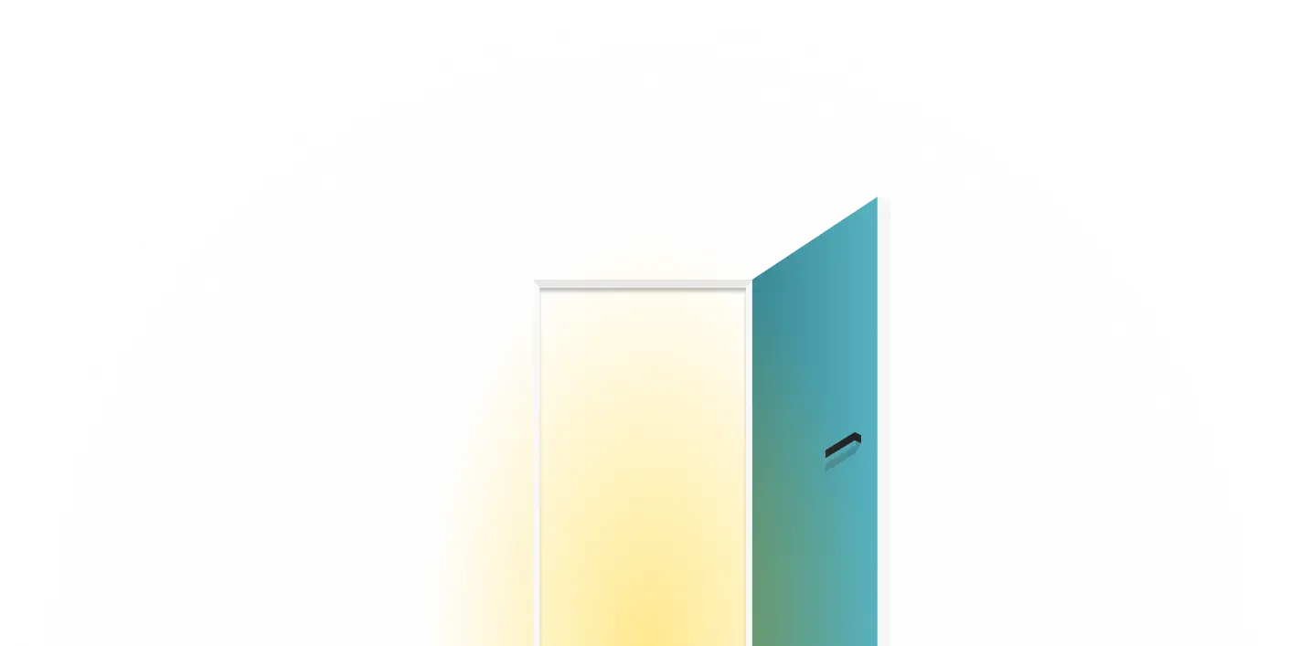 opened door